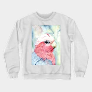 Australian Galah Cockatoo Watercolour Painting Crewneck Sweatshirt